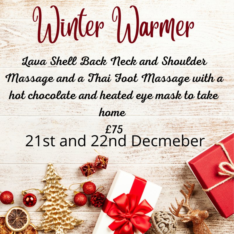 Winter Warmer - Lava Shell Back Massage and Thai Foot Massage