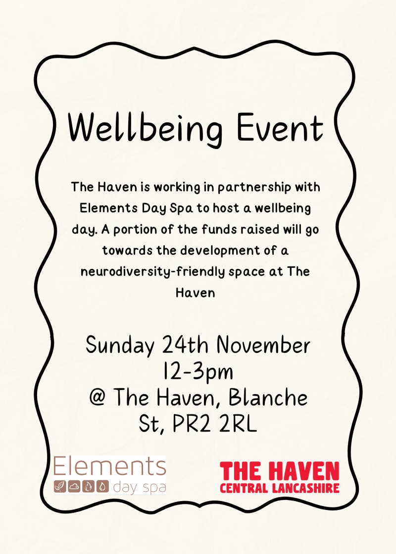 Ticket - wellbeing fundraising day at The Haven 