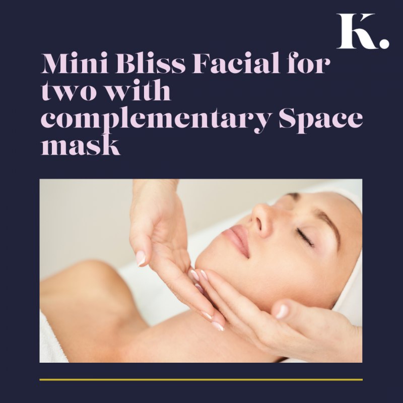 Mini Bliss Facial for two with complementary Space mask