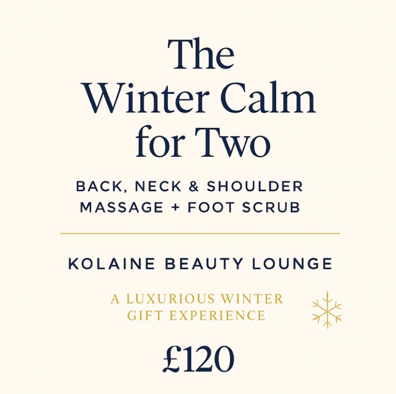 The Winter Calm Back Neck and Shoulder Massage (plus foot scrub) for two