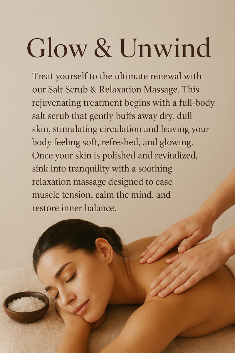 Salt Glow & Serenity Massage 60 min